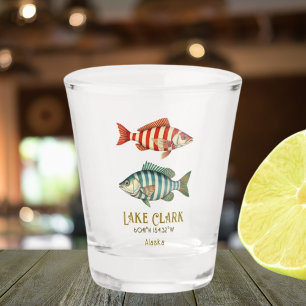 Vaso De Chupito Pescado acuático Lake Clark Alaska USA
