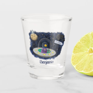 Vaso De Chupito Pescado alegre lindo del ilustracion del personali