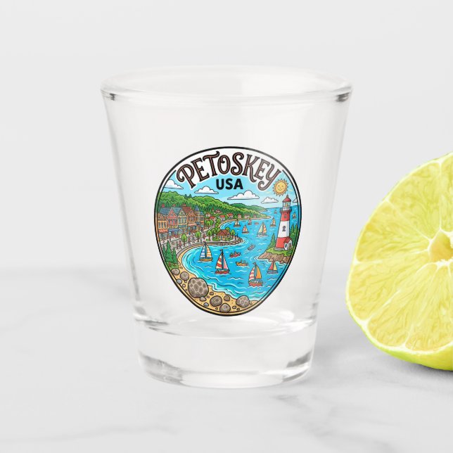 Vaso De Chupito Petoskey EE. UU. (Anverso)