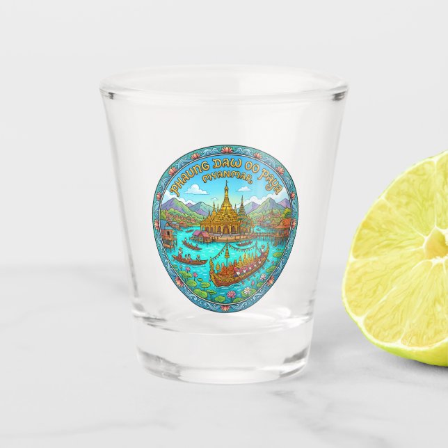 Vaso De Chupito Phaung Daw Oo Paya Myanmar (Anverso)