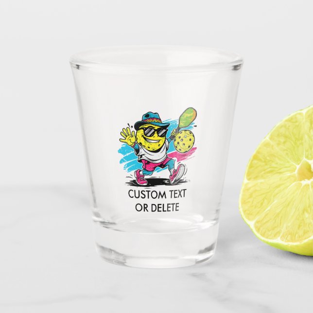 Vaso De Chupito pickleball divertido (Anverso)
