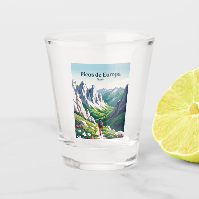 Vaso De Chupito Picos de Europa España (Anverso)