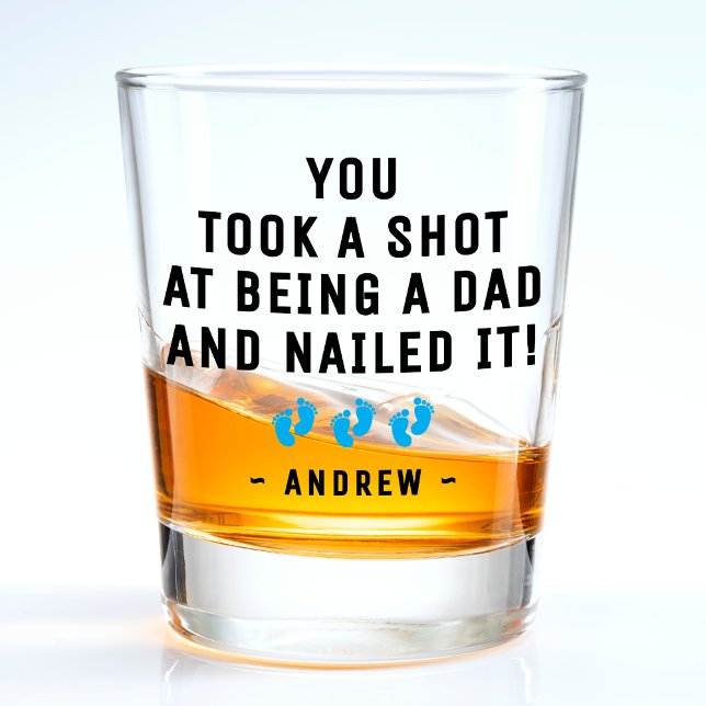 Vaso De Chupito Pies de bebé de papá (Dad Baby Feet Shot Glass
)
