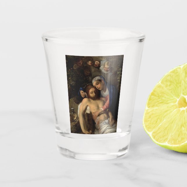 Vaso De Chupito Pietà (María y Jesús) (por Adam Elsheimer) (Anverso)