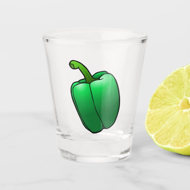 Vaso De Chupito Pimiento verde (Anverso)