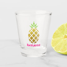 Piña dorada | Vidrio divertido de disparo tropical