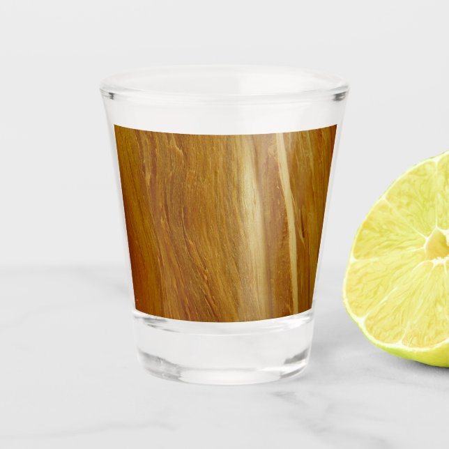 Vaso De Chupito Pine Wood II Faux Wooden Textura (Anverso)
