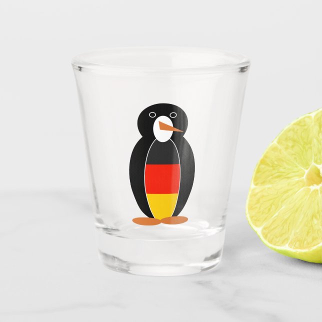 Vaso De Chupito Pinguino Alemán -- German Penguin (Anverso)
