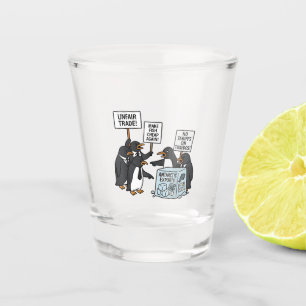 Vaso De Chupito Pingüinos contra aranceles anti Trump