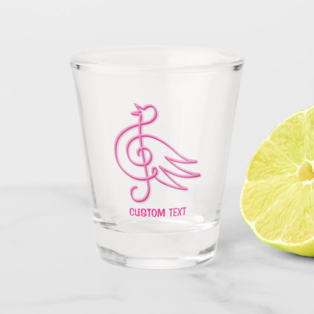 Vaso De Chupito Pink Bird Music (Anverso)