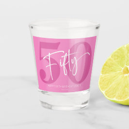 Vaso De Chupito Pink Fifty 500th Birthday Party Gift