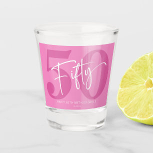 Vaso De Chupito Pink Fifty 500th Birthday Party Gift