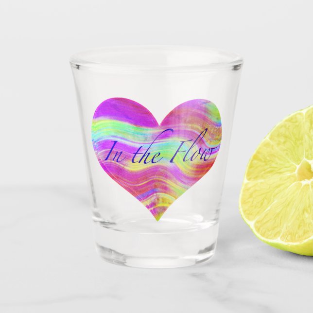 Vaso De Chupito Pink Green Heart (Anverso)