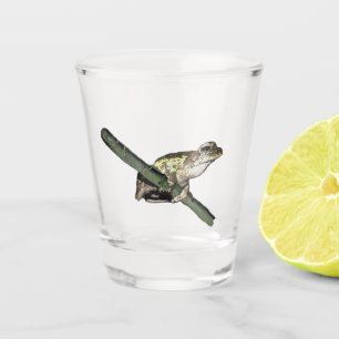 Vaso De Chupito Pintura de aceite de rana de árbol pequeño, vidrio