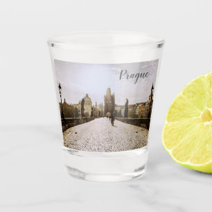 Vaso De Chupito Pintura del puente Carlos en Praga al amanecer