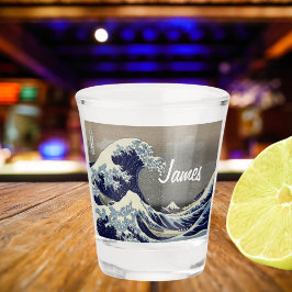 Vaso De Chupito pintura personalizado Great Wave japonesa