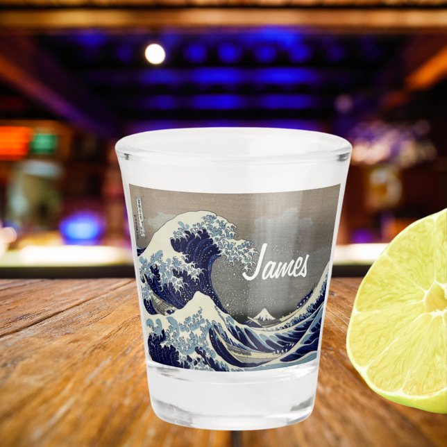 Vaso De Chupito pintura personalizado Great Wave japonesa (Subido por el creador)