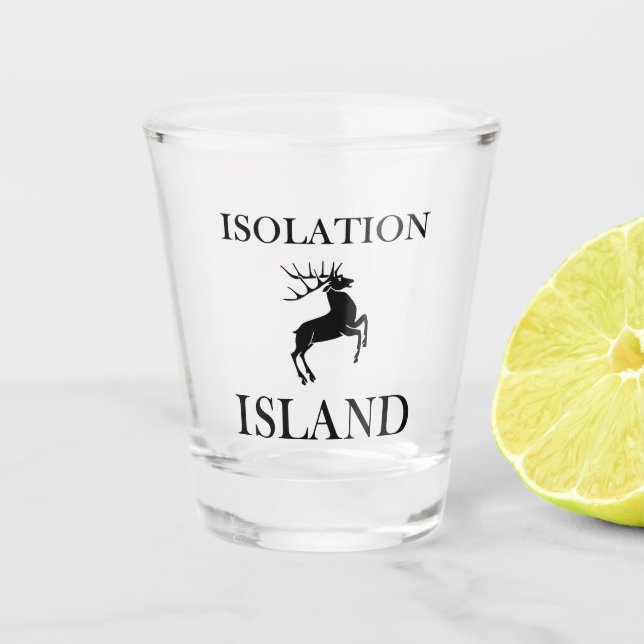 Vaso De Chupito Pista de la Isla del Aislamiento (Anverso)