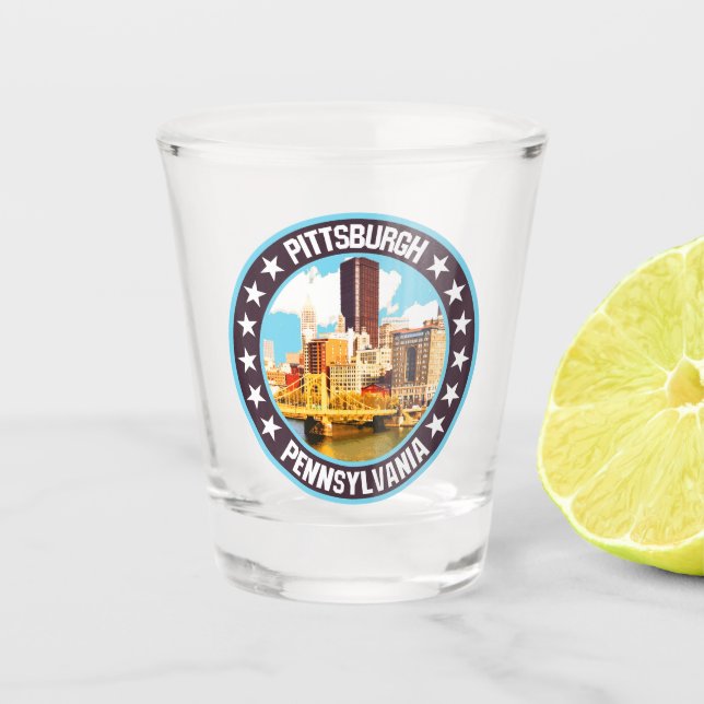 Vaso De Chupito Pittsburgh (Anverso)