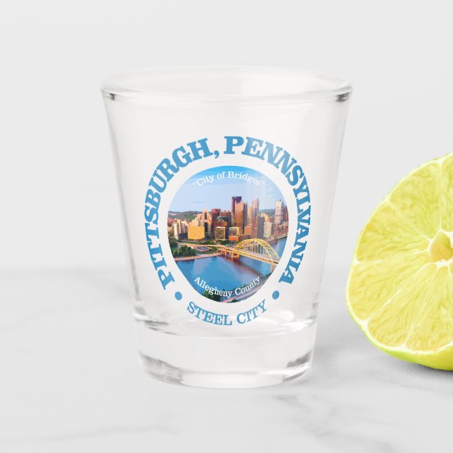 Vaso De Chupito Pittsburgh (ciudades) (Anverso)