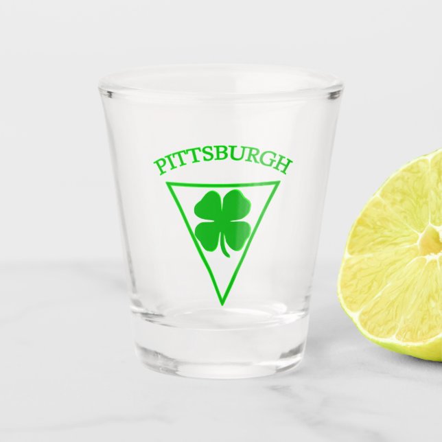 Vaso De Chupito Pittsburgh Luck (Anverso)
