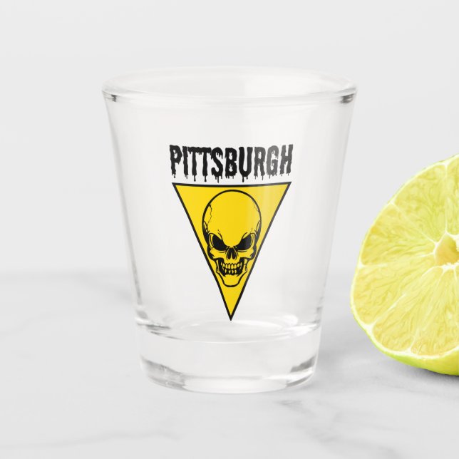 Vaso De Chupito Pittsburgh Skull (Anverso)