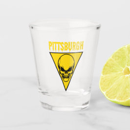 Vaso De Chupito Pittsburgh Skull Shot Glass Amarillo
