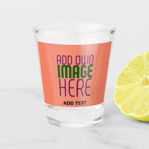 VASO DE CHUPITO PLANTILLA DE TEXTO DE IMAGEN DE NARANJA DE CORAL E