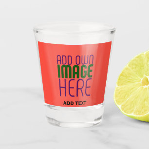 VASO DE CHUPITO PLANTILLA DE TEXTO DE IMAGEN DE NARANJA ROJO EDITA