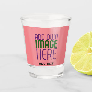 VASO DE CHUPITO PLANTILLA DE TEXTO DE IMAGEN ROSA DE SALMÓN EDITAB