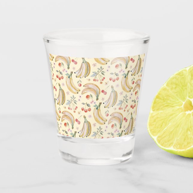 Vaso De Chupito Plátanos por Cerezas (Anverso)