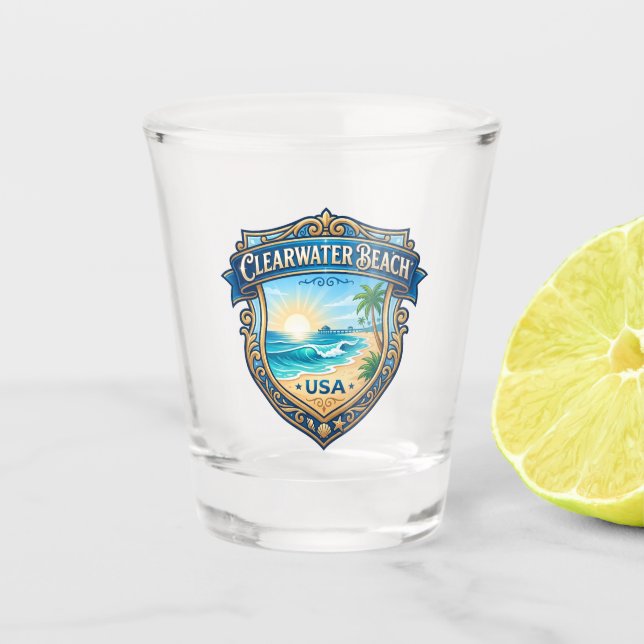 Vaso De Chupito Playa Clearwater Florida (Anverso)