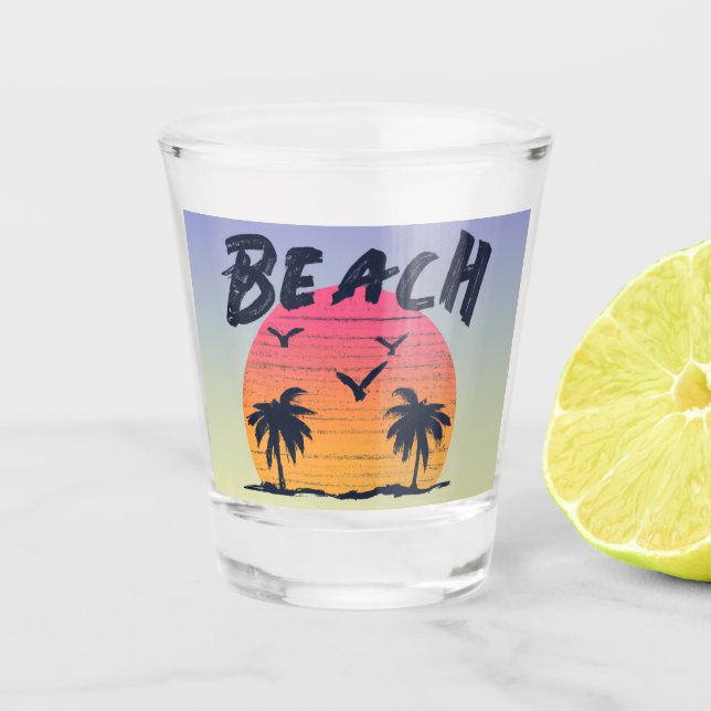 Vaso De Chupito Playa/costa/tropical/Hawai (Anverso)