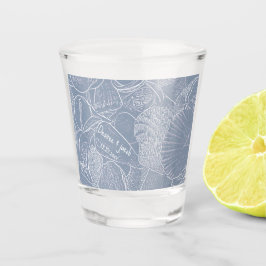 Vaso De Chupito Playa costera azul turquesa de la concha marina