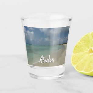 Vaso De Chupito Playa de Aruba II Bonita Escena Natural