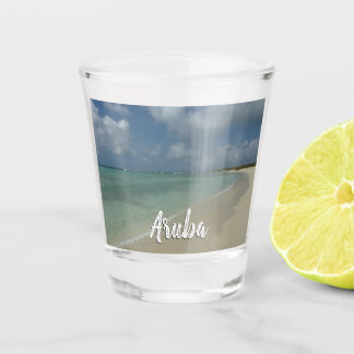 Vaso De Chupito Playa de Aruba II Bonita Escena Natural