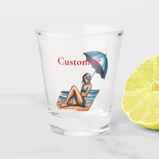 Vaso De Chupito Playa de Chica bikini Napping Thunder_Cove (Anverso)