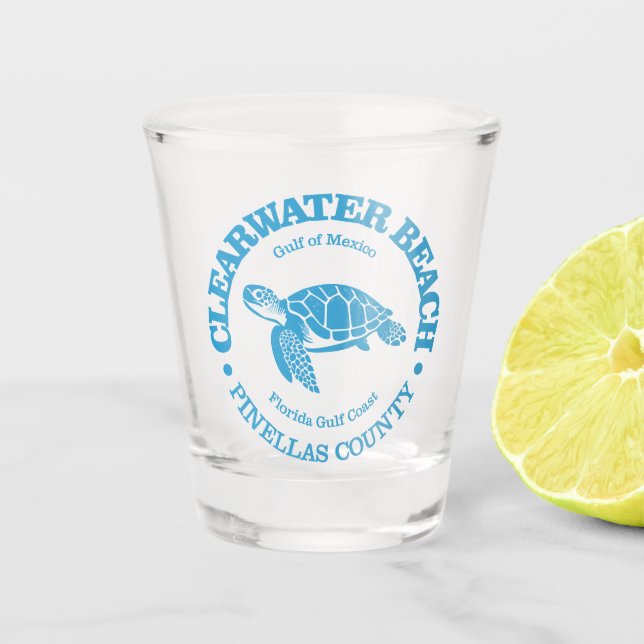 Vaso De Chupito Playa de Clearwater (tortuga marina) (Anverso)