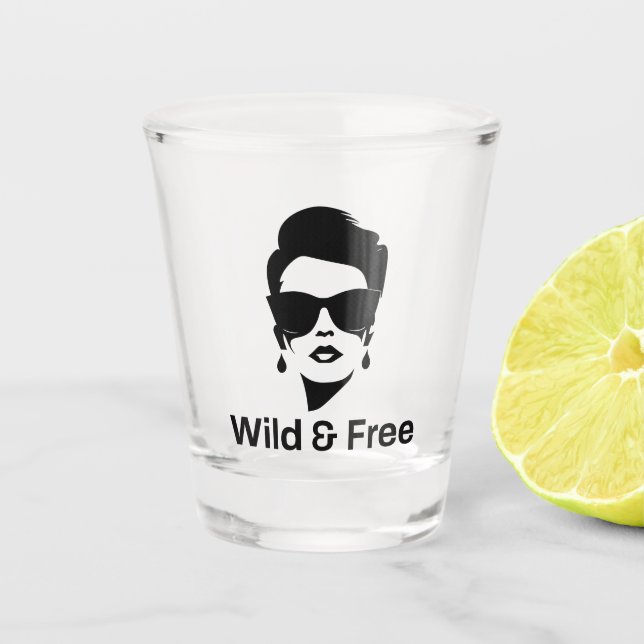 Vaso De Chupito Playa de Fiesta para soltera salvaje y libre divor (Anverso)