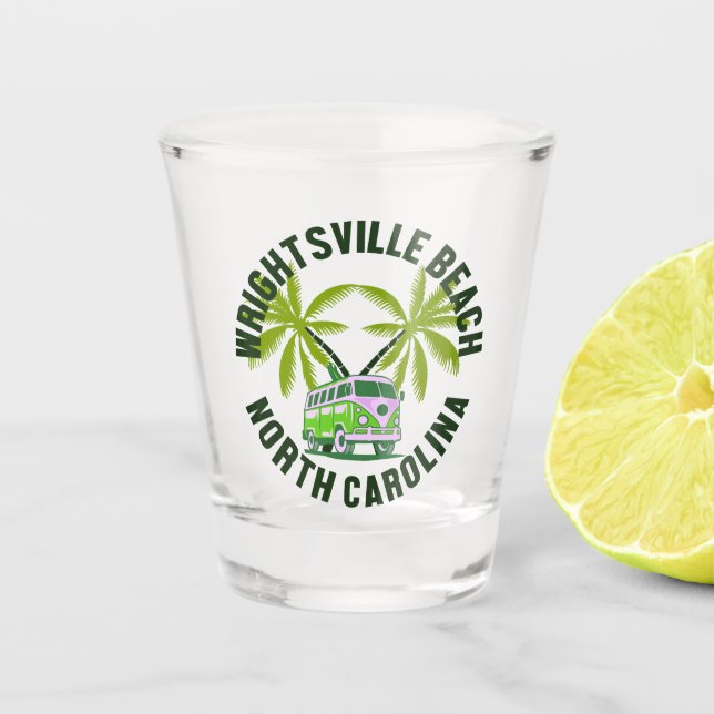 Vaso De Chupito playa de Wrightsville, Carolina del Norte (Anverso)