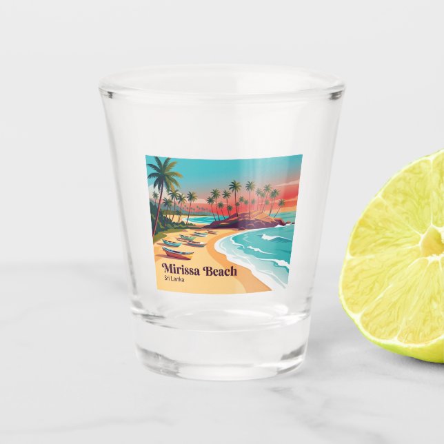Vaso De Chupito Playa Mirissa Sri Lanka (Anverso)