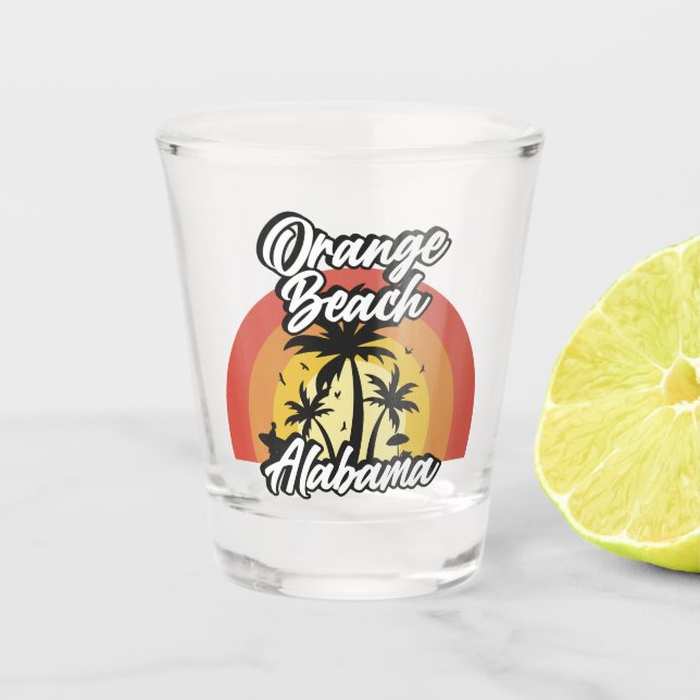 Vaso De Chupito Playa naranja, Alabama (Anverso)