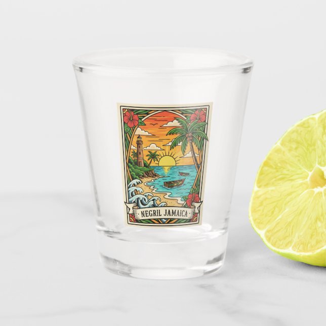 Vaso De Chupito Playa Negril Jamaica (Anverso)