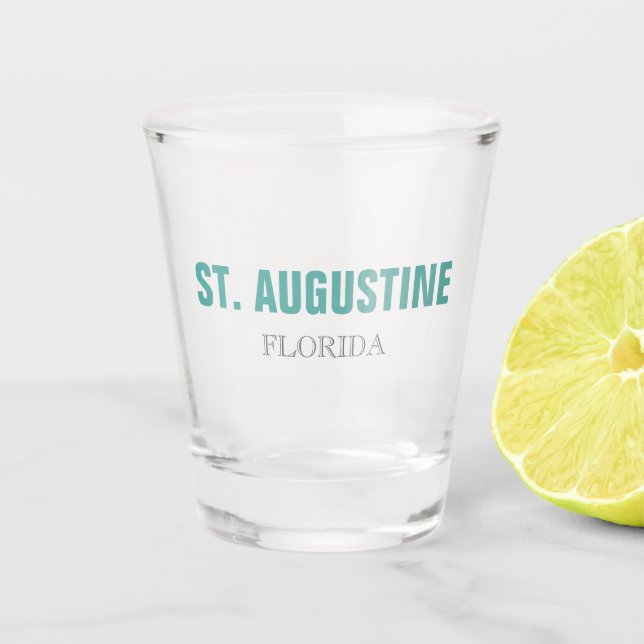 Vaso De Chupito Playa personalizado Saint Augustine Florida (Anverso)