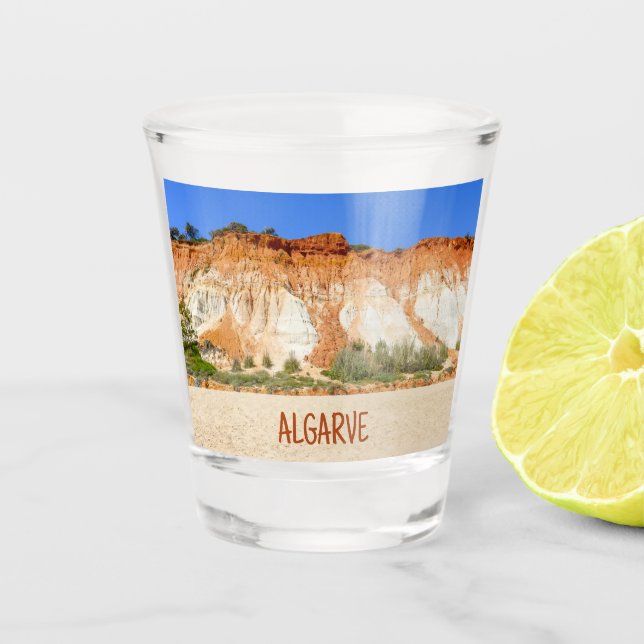Vaso De Chupito Playa y rocas del Algarve Portugal Praia da Falesi (Anverso)