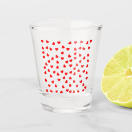 Vaso De Chupito Playful Red Hearts