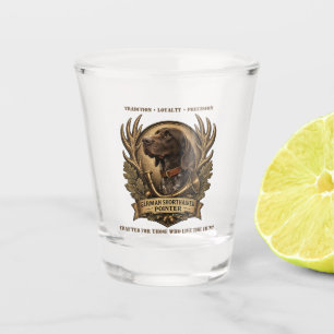 Vaso De Chupito Pointer Alemán de Pelo Corto, Arte de Cuerno de Ca