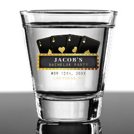 Vaso De Chupito Póker Ases Negro y Oro Despedida de Soltero