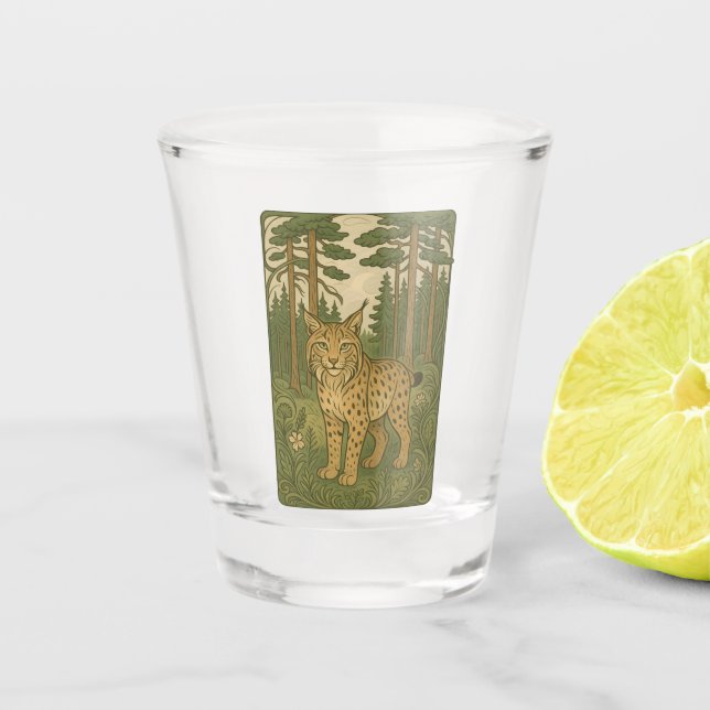 Vaso De Chupito Polish Lynx Forest Folk Art (Anverso)