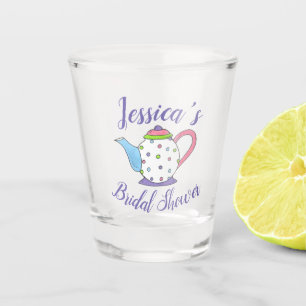 Vaso De Chupito Polka Dot Teapot Tarde Tea Bridal Baby Shower